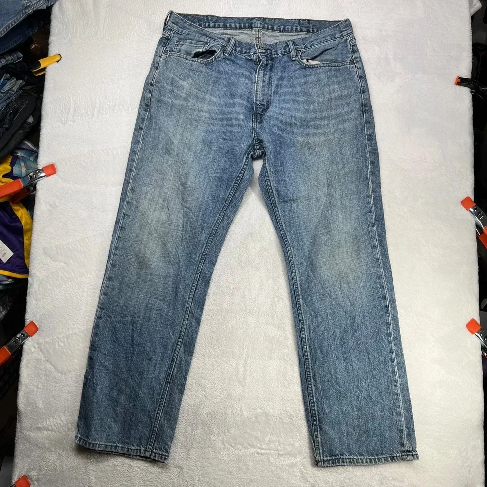 Levi's 559 Straight Jeans Men's Blue Denim Pockets Classic‎ Zip Fly - 37X31